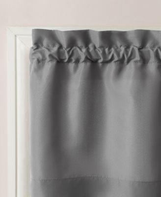 Martine Microfiber Semi-Sheer Rod Pocket Kitchen Curtain Valance and Tiers Set