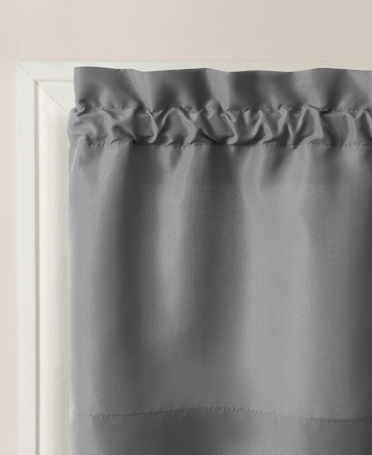 Martine Microfiber Semi-Sheer Rod Pocket Kitchen Curtain Valance Tiers Set