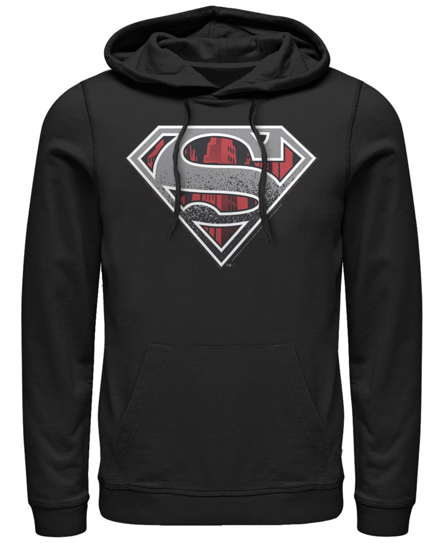 Men's Superman Concrete Logo Fleece Pullover Hoodie