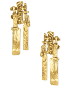 image of Kendra Scott Vintage Gold-Plated Sculptural Statement Earrings
