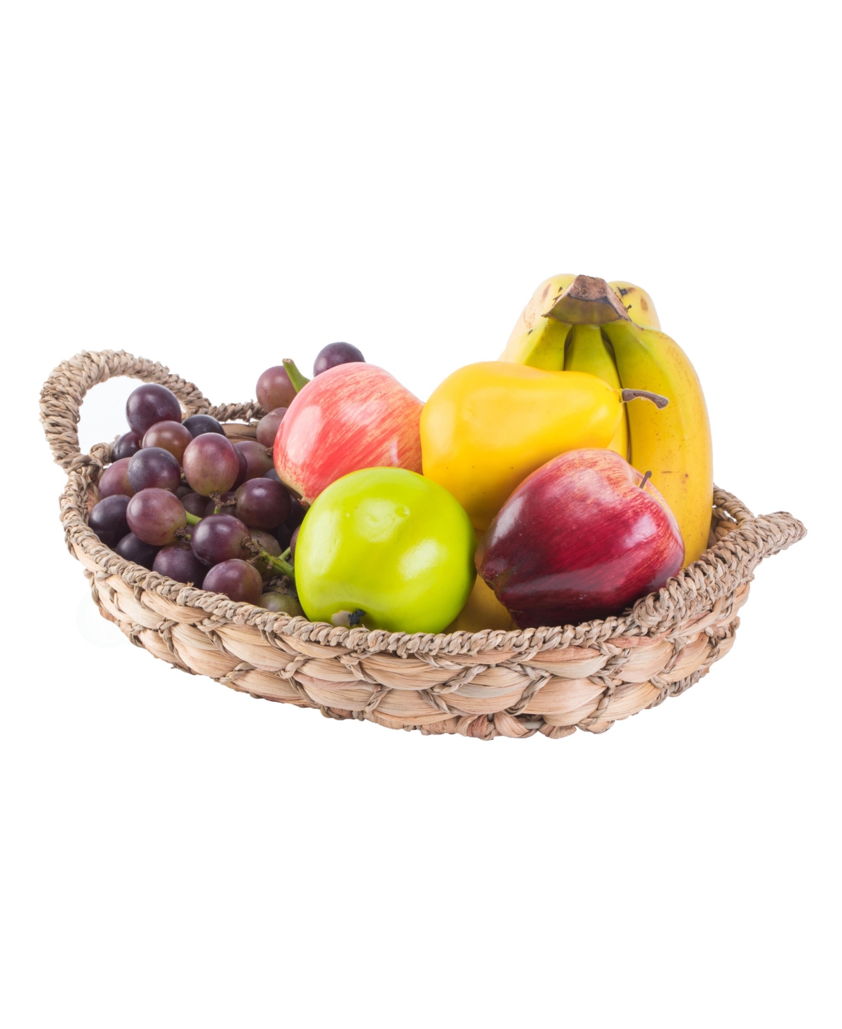 Seagrass Small Fruit Bread Basket Tray with Handles - Natural
