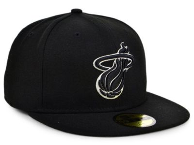 Miami Heat Black White 59FIFTY Cap