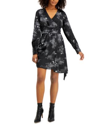 Bar III - Star-Print Asymmetrical Dress