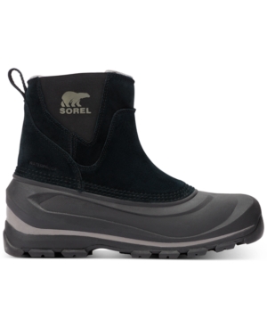 Size 11 SOREL Buxton Pull-On Snow Boot in Black/Quarry at Nordstrom, 