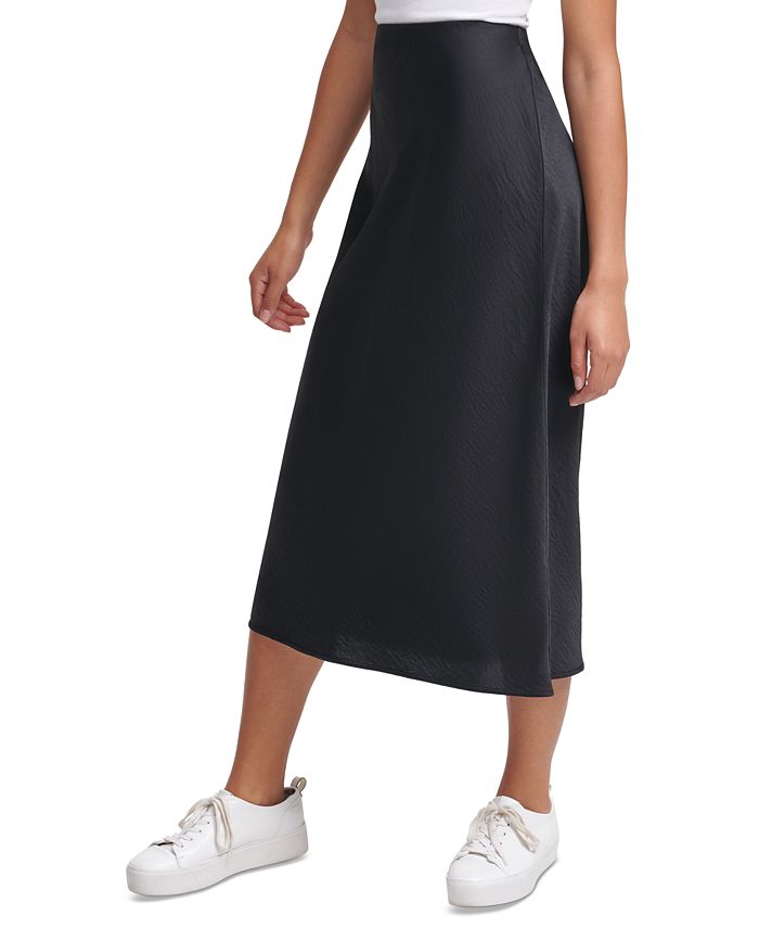 Calvin Klein Jeans Pull-On Midi Skirt - Macy's