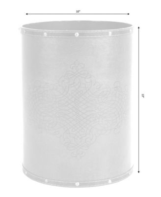 Faux Leather Antique Design Waste Bin