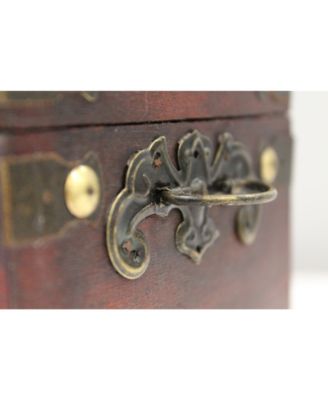 Rustic Studded Index/Recipe Card Box with Antiqued Latch, 4 X 6 Cards