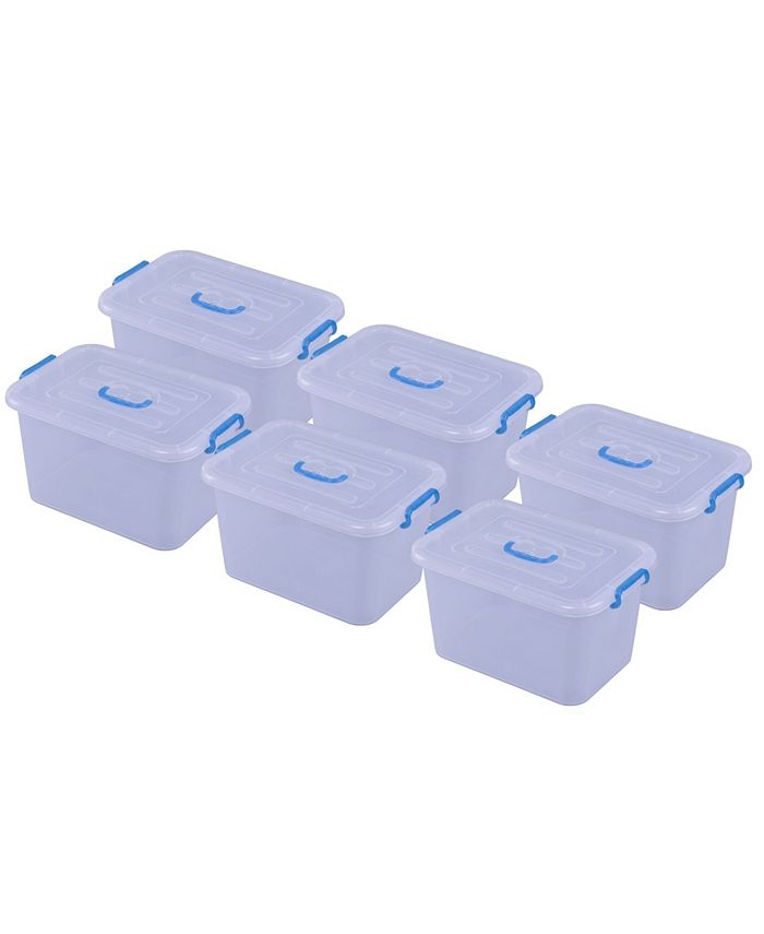 Basicwise Vintiquewise Large Clear Storage Container with Lid and