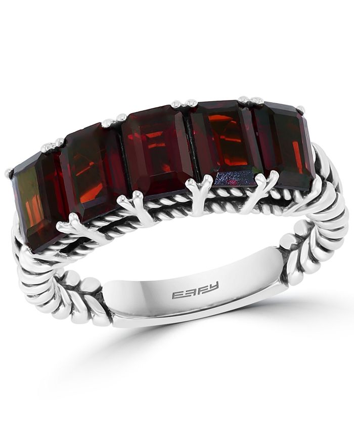 EFFY Collection - Rhodolite Garnet Baguette Statement Ring (3-1/3 ct. t.w.) in Sterling Silver
