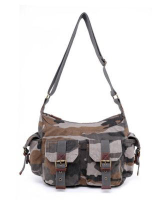 Camo Canvas Messenger Bag