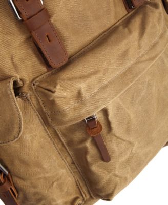 Stone Creek Waxed Canvas Backpack Handbag