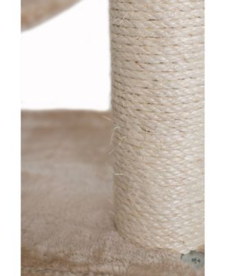 Classic Real Wood Cat Tree A3207, 32-Inch Beige - Perfect for Your Feline Friend affordable cattower