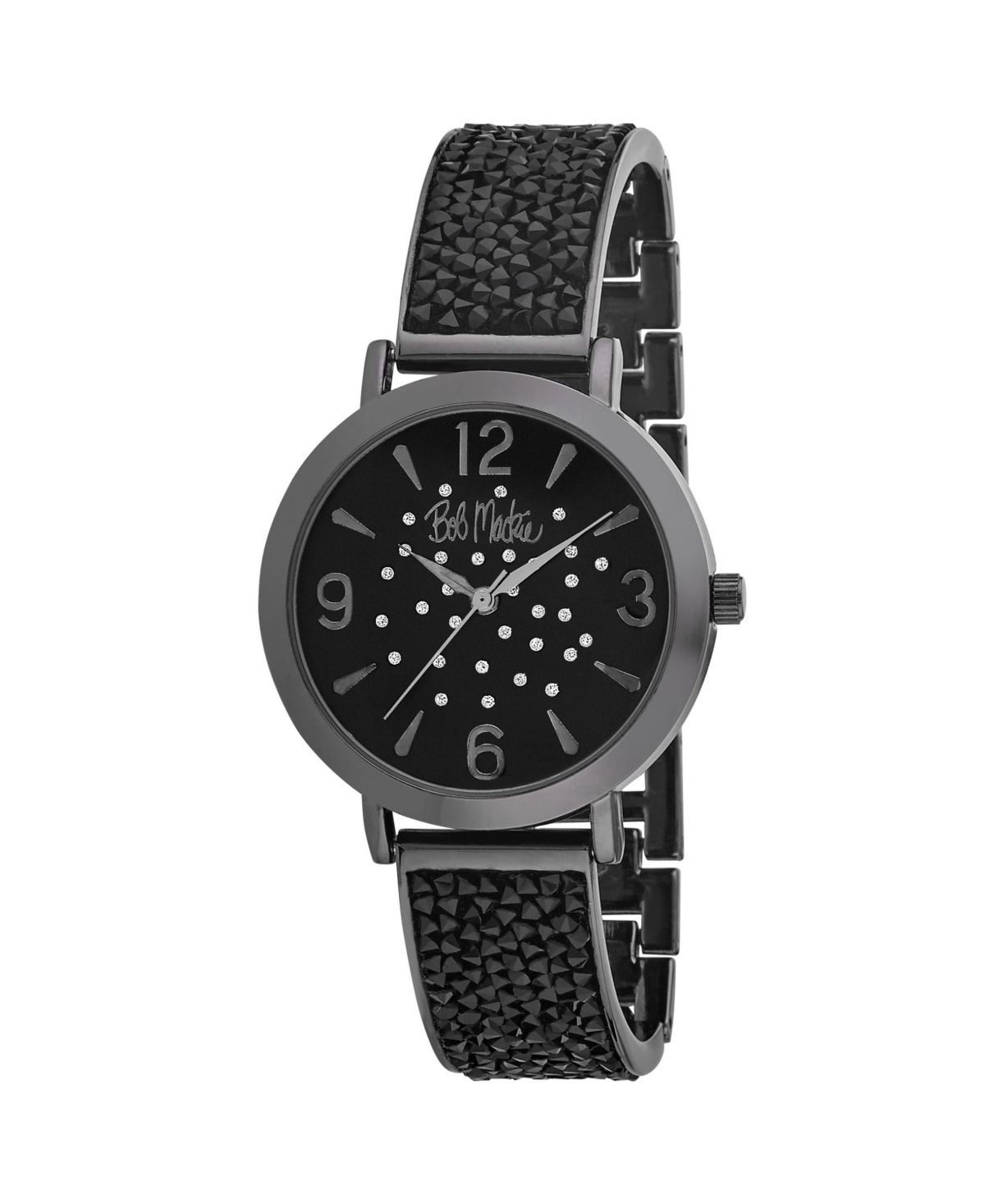 Women's Black Alloy Bracelet Glitz Watch, 36mm - Black