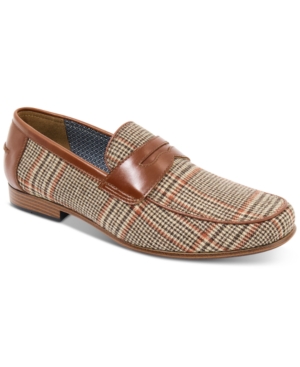 image of Bar Iii Men-s Winslow Plaid Loafers, Created for Macy-s Men-s Shoes