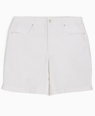 white ripped denim shorts womens