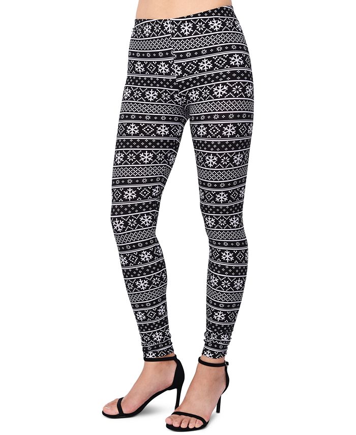 Planet Gold Juniors' Holiday Printed High Rise Leggings - Macy's