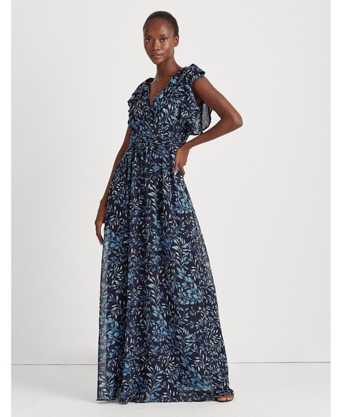 Lauren Ralph Lauren Print Georgette Gown & Reviews - Dresses - Women ...