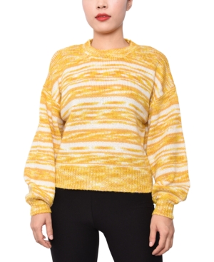 image of Derek Heart Juniors- Striped Marled Pullover Sweater