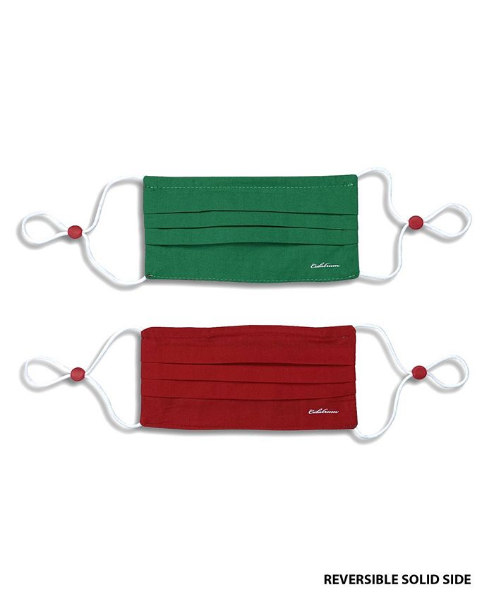 Calabrum Kids Cotton Reversible Dot Pleated Face Mask, 2 Pack Macy's