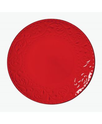 16 Piece Stoneware Scroll Dinnerware Set, Service for 4