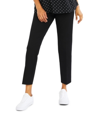 A Pea In The Pod Maternity Straight-leg Twill Pants In Black