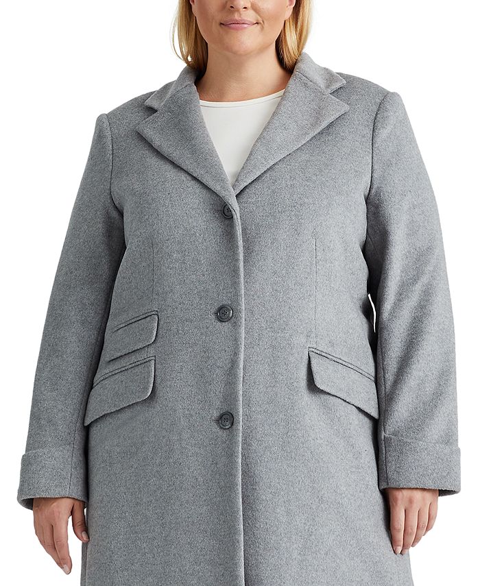 Lauren Ralph Lauren Women's Plus Size Walker Coat, Created for Macy's & Reviews Coats