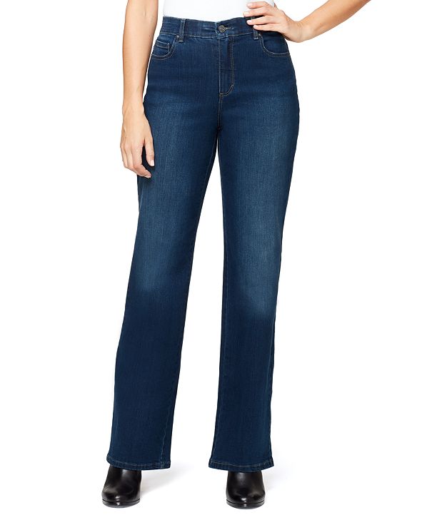 Gloria Vanderbilt Petite High-Rise Relaxed Straight-Leg Jeans, in ...