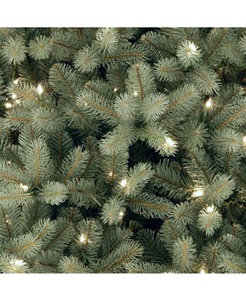 National Tree Company - National Tree 6' Feel Real  Downswept Douglas Blue Fir Hinged Tree with 600 Clear Lights