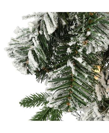 National Tree Company - 9 ft. Iceland Fir Garland with Battery Operated LED Lights