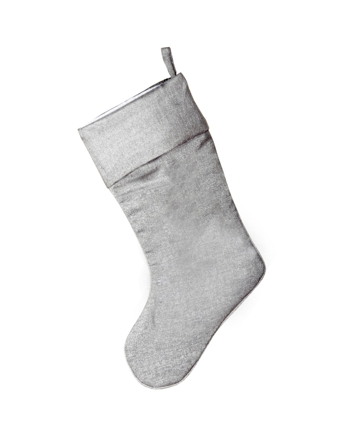 National Tree CompanyStocking with Xmas Design - Silver