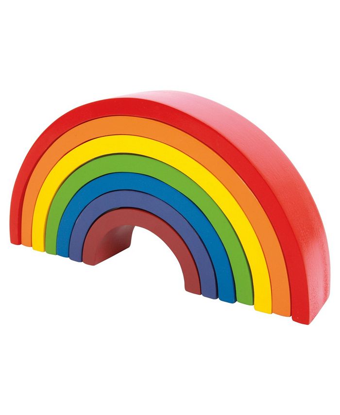 Legler USA Small Foot Wooden Toys Wooden Rainbow Building Blocks Large