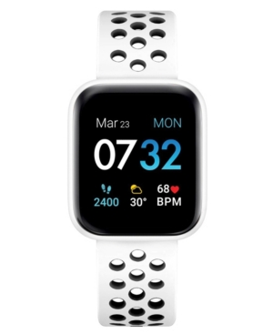 image of Women-s Air 3 White Perforated Silicone Strap Touchscreen Smart Watch 40mm