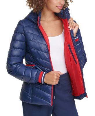 tommy hilfiger blue puffer jacket