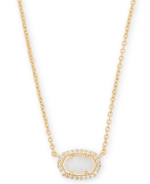 Kendra Scott 14k Gold-Plated Cubic Zirconia & Mother-of-Pearl Pendant Necklace 15