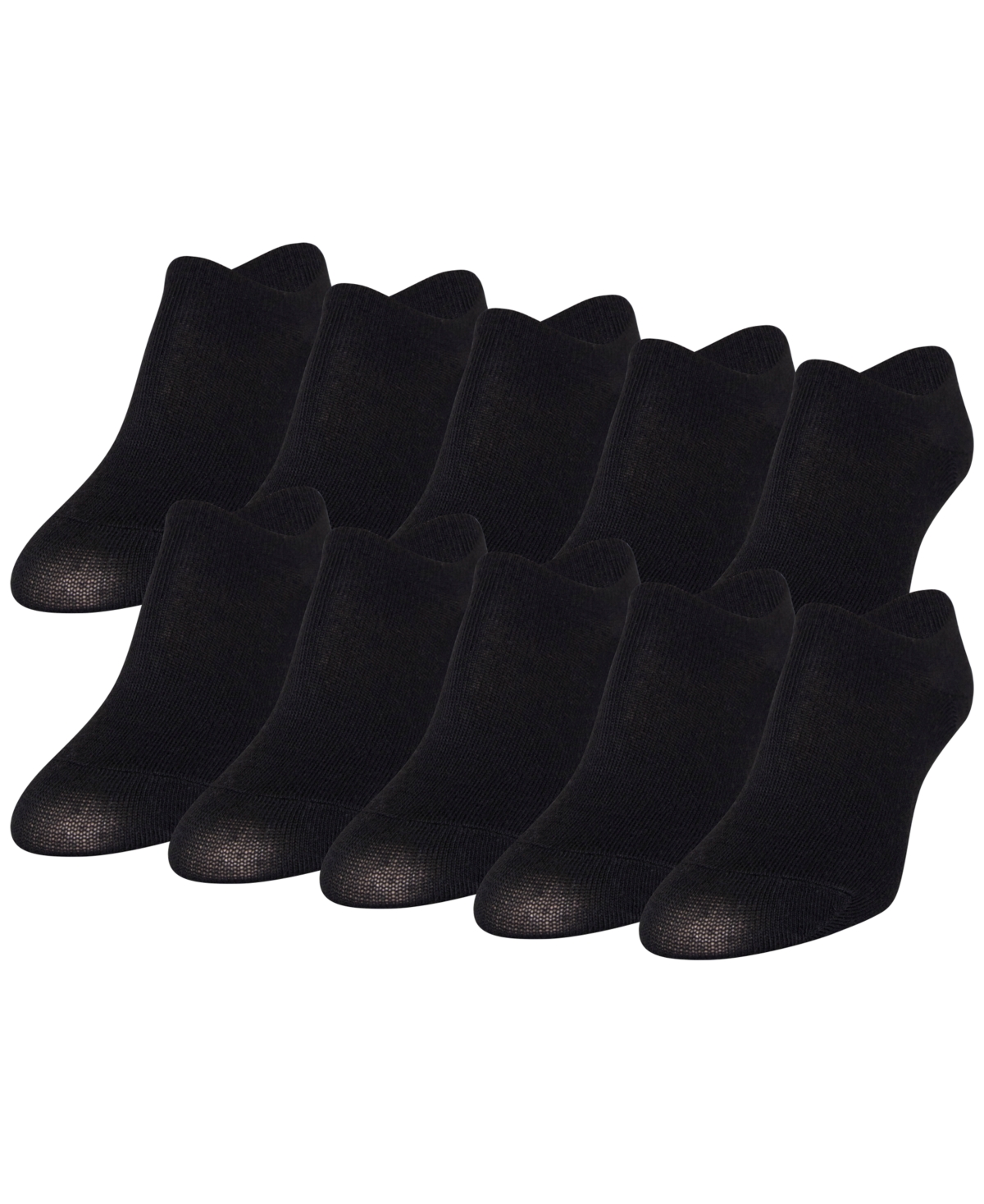 Women's 10-Pack Casual Triple-y Liner Socks - Black