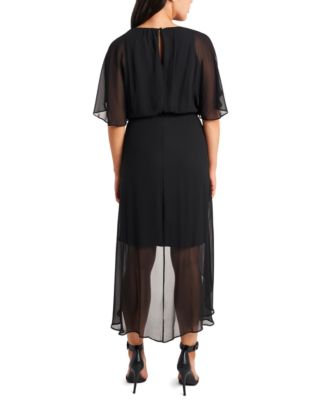 MSK Petite Fit \u0026 Flare Midi Dress 