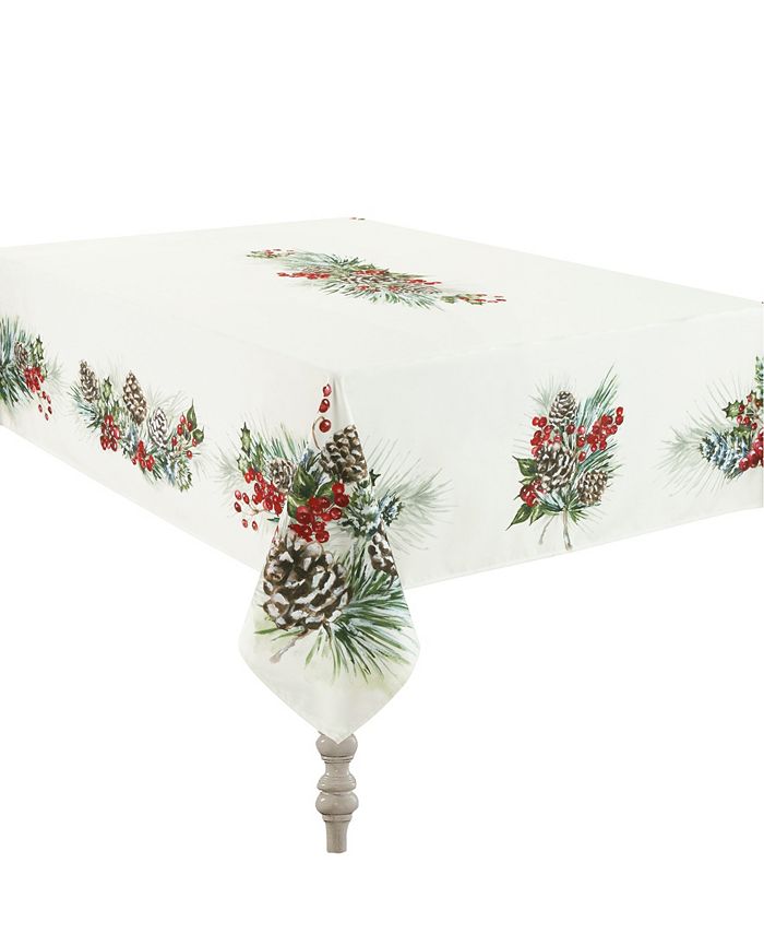Laural Home Winter Garland Tablecloth -70