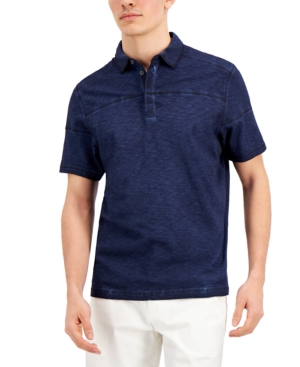 Inc Men's Regular-Fit Pieced Polo Shirt Created for Macy's