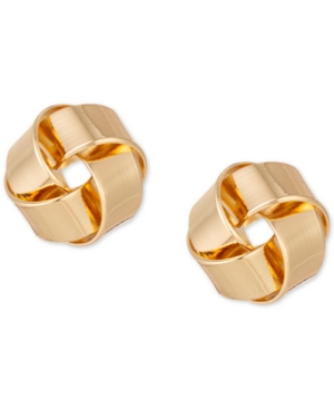 image of Charter Club Gold-Tone Ribbon Stud Earrings, Created for Macy-s