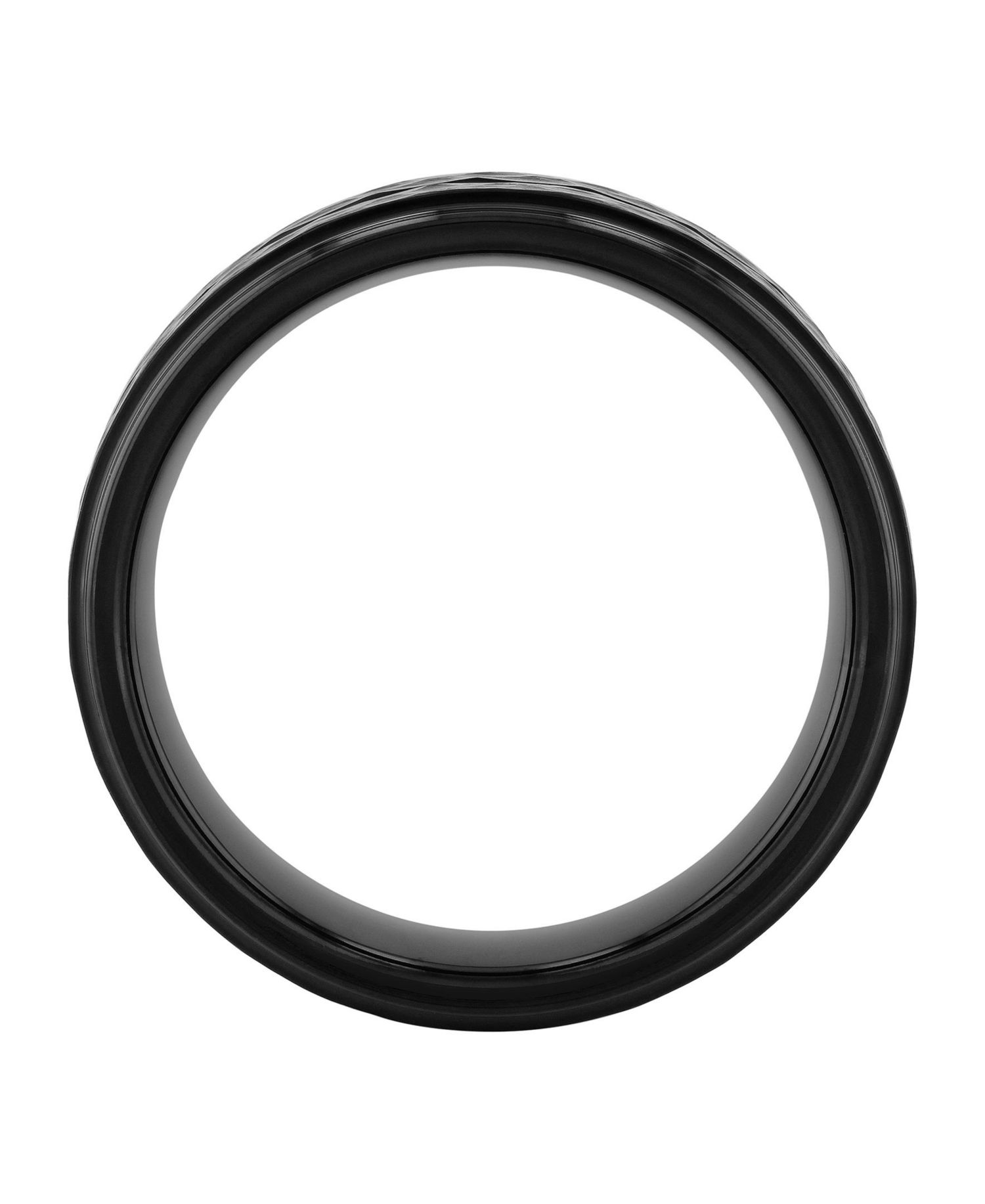 Men's Faceted Tantalum Wedding Band