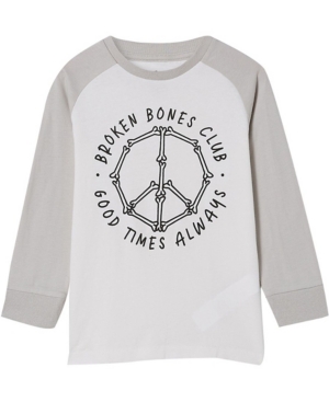 image of Cotton On Toddler Boys Tom Long Sleeve Raglan T-Shirt