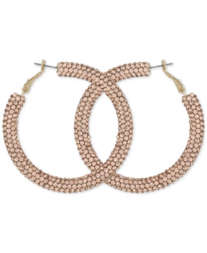 image of Guess Medium Multicolor Crystal Hoop Earrings, 2