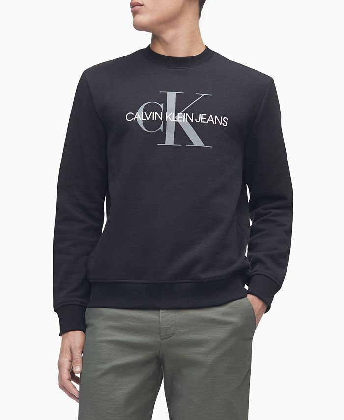 Calvin Klein Monogram Logo Sweatshirt - Macy's