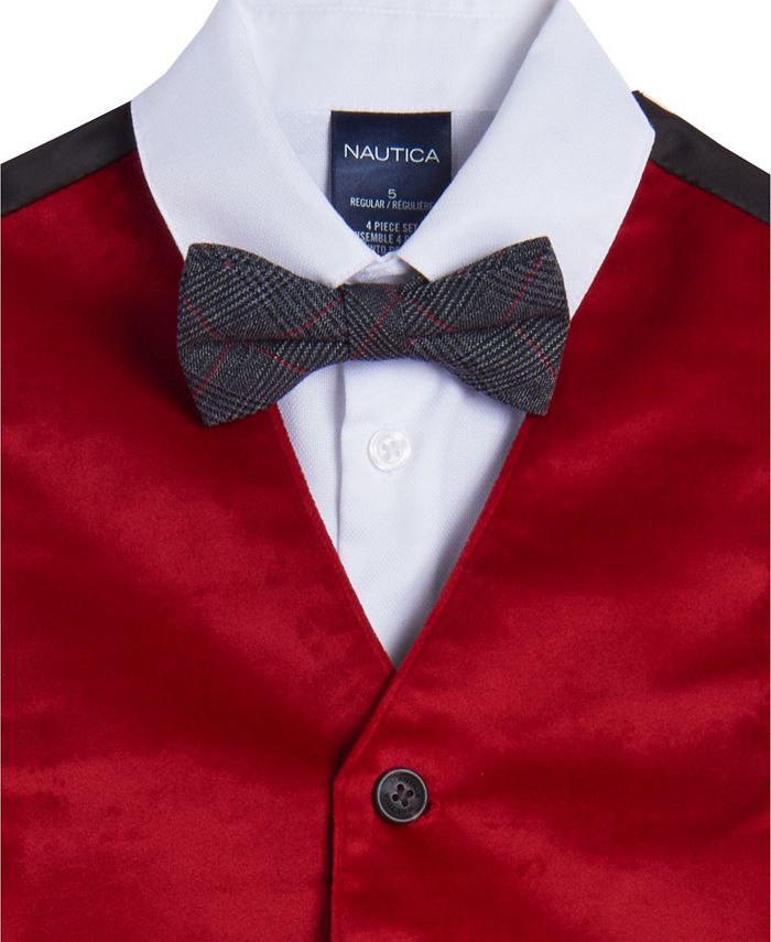Nautica Little Boys Velvet 4 Piece Vest Set Macy's