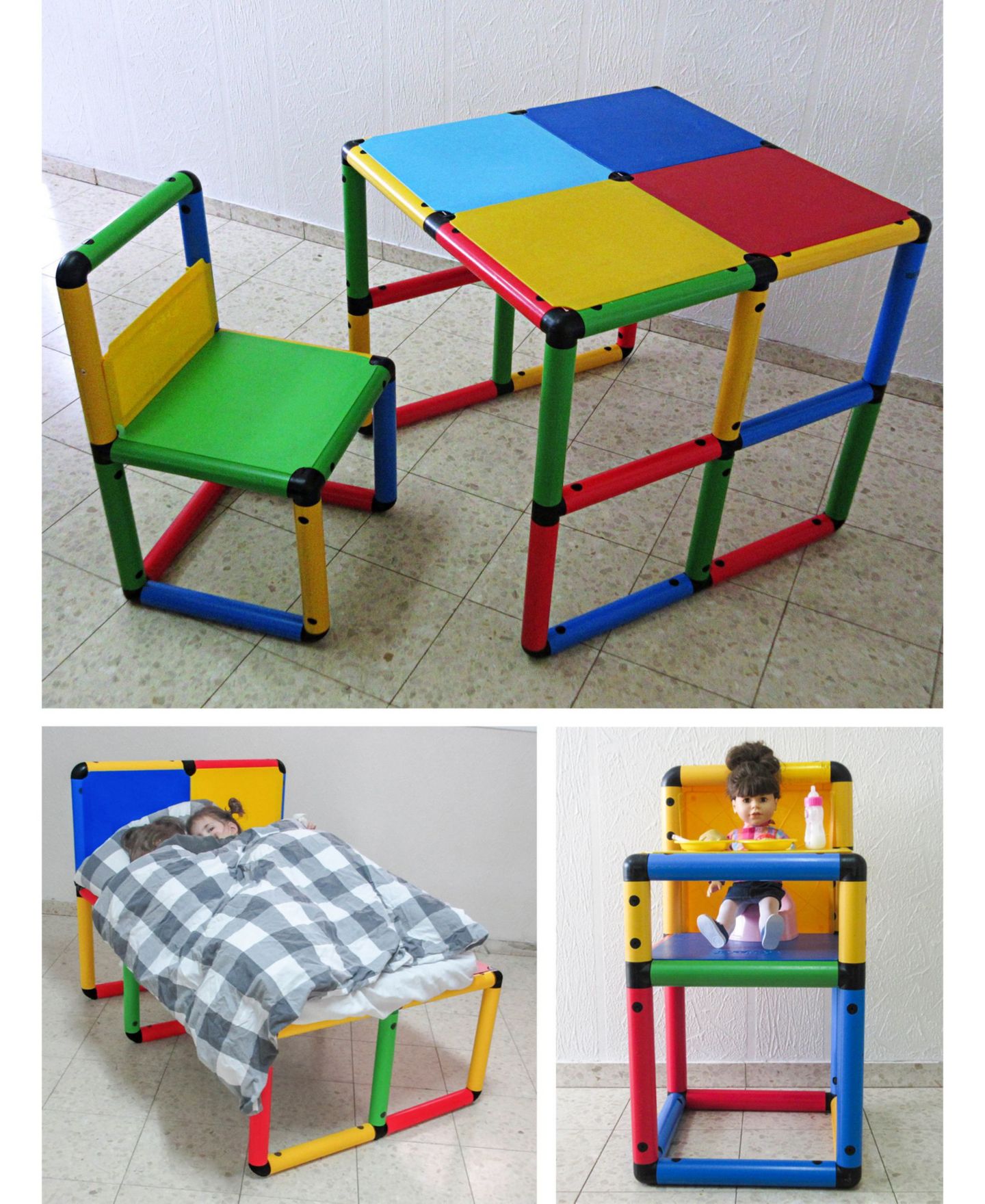 Детский конструктор Funphix Create and Play Life Size Structures 199-Piece Building Set, Ages 3+ — фото 5