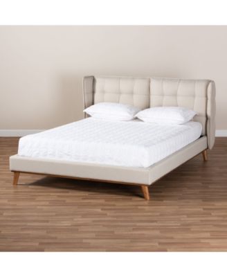 Gretchen Modern and Contemporary Queen Size Platform Wingback Bed