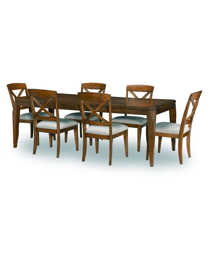 Furniture Highland Rectangle Dining Table 7Pc. (Rectangle Table & 6