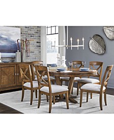 Highland Round Dining Table 7-Pc. ( Round Table & 6 Side Chair),Created for Macy's
