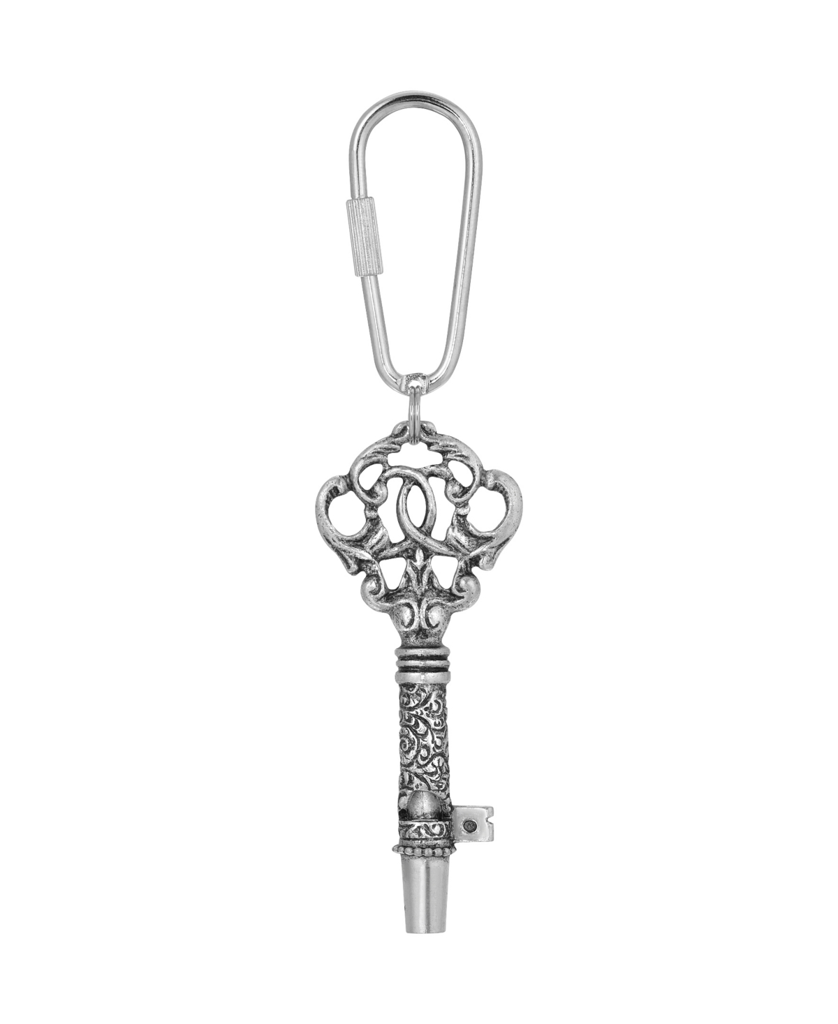 2028 Women's Pewter Key Whistle Key Fob In Silver