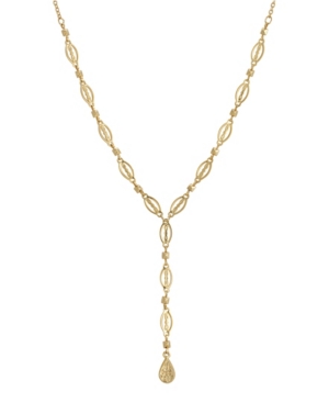 image of 2028 Women-s 14K Gold Dipped Crystal Y Necklace